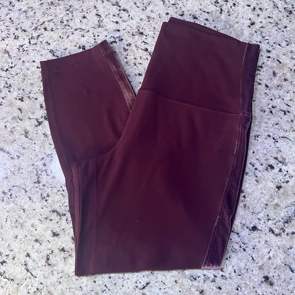 Lululemon Burgundy Leggings - Picture 3 of 9
